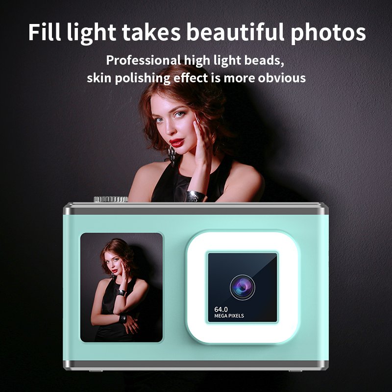 Digital Camera FHD 1080P 44MP Compact Vlogging Camera Point Shoot 16X Digital Zoom Portable Mini Kids Camera