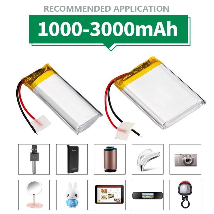 Rechargeable polymer battery for digital products and tracker 523450 3.7V 1000mAh polymer battery