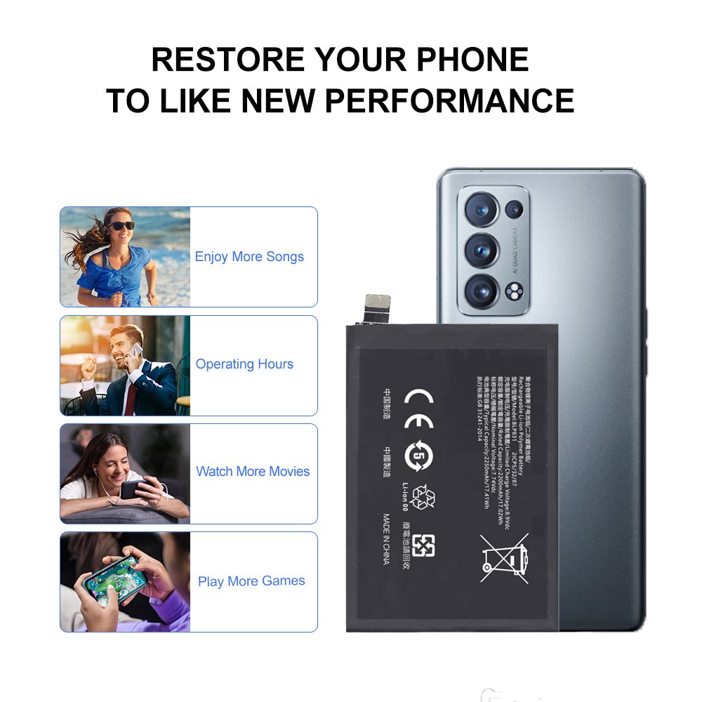 Mobile Replacing Battery Cell Phone Batteries BLP831 For Oppo Find X3 Pro