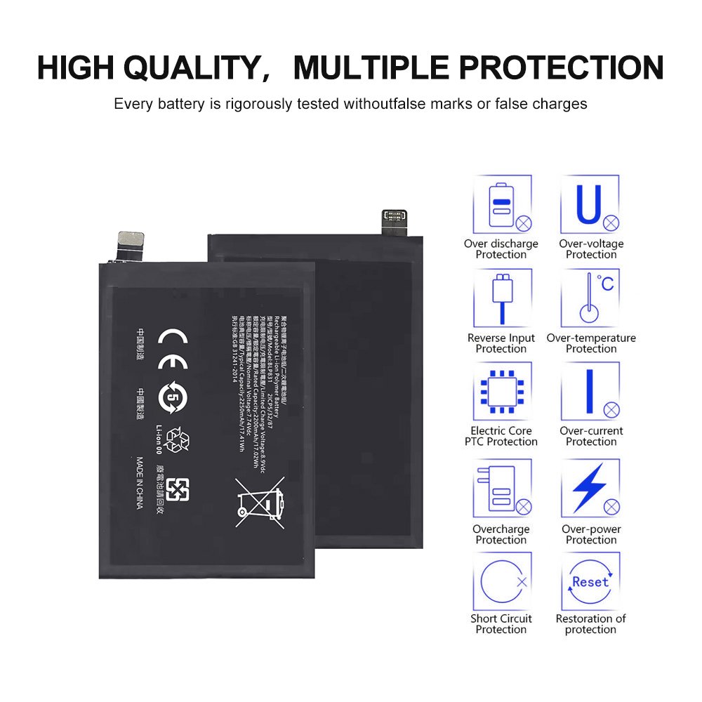 Mobile Replacing Battery Cell Phone Batteries BLP831 For Oppo Find X3 Pro