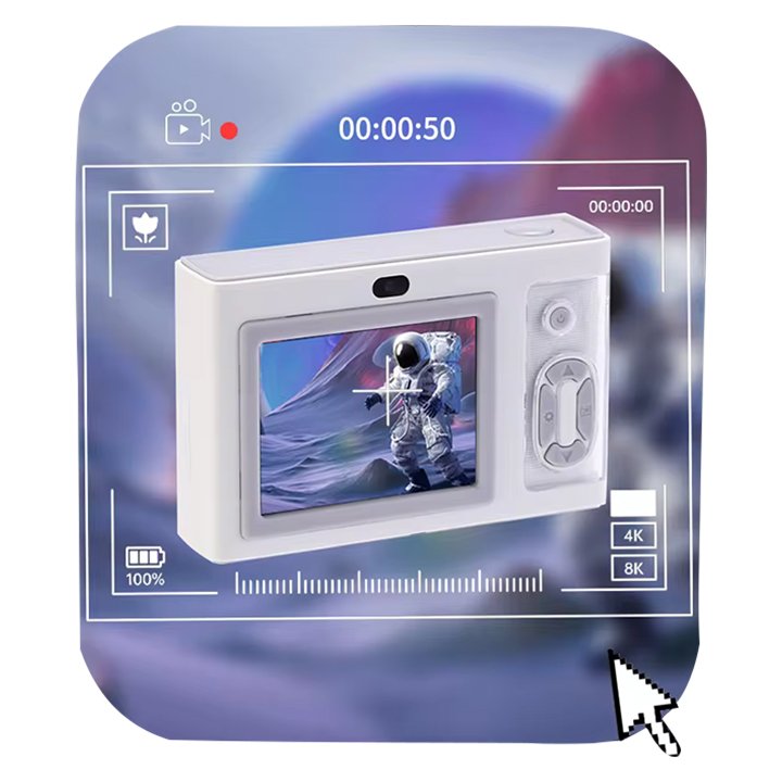 2024 News Fill Light 2.4inch Digital Camera 48MP Dual Lens Recorder 1080P 4K games camera
