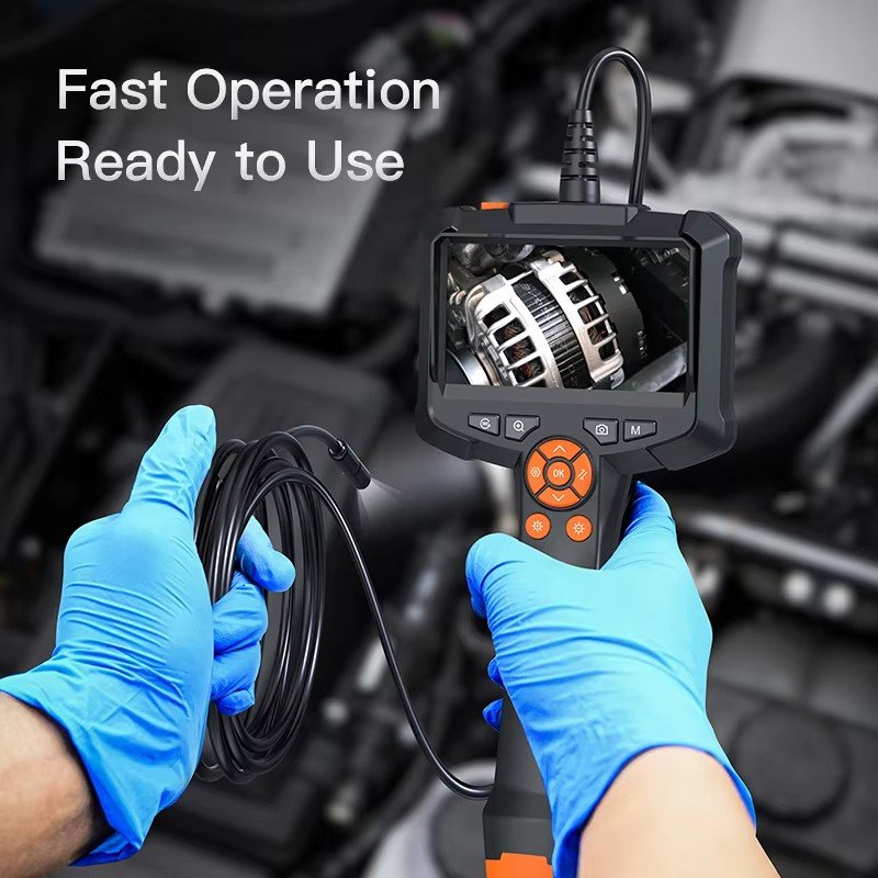 G30-A Handheld Digital borescope Camera 8mm lens 1080P 4.3'IPS screen Industrial endoscope camera sewer pipe inspection Camera