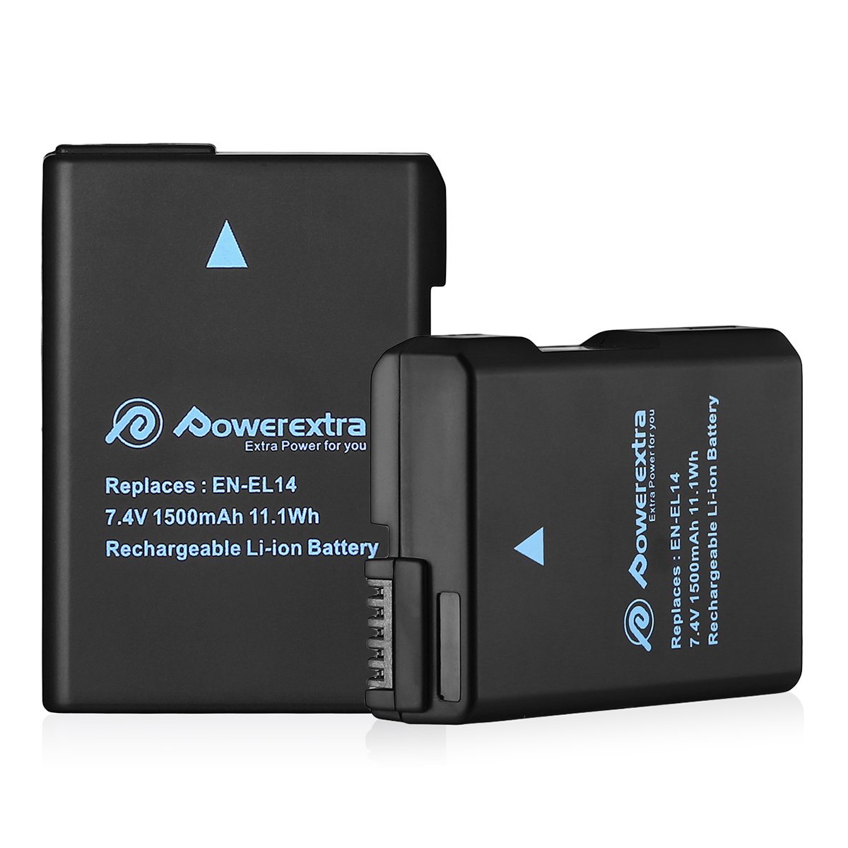 Powerextra Full Decoded ENEL14 Rechargeable 7.4V 1500mAh Li-ion Replacement Lithium Camera Battery For Nikon