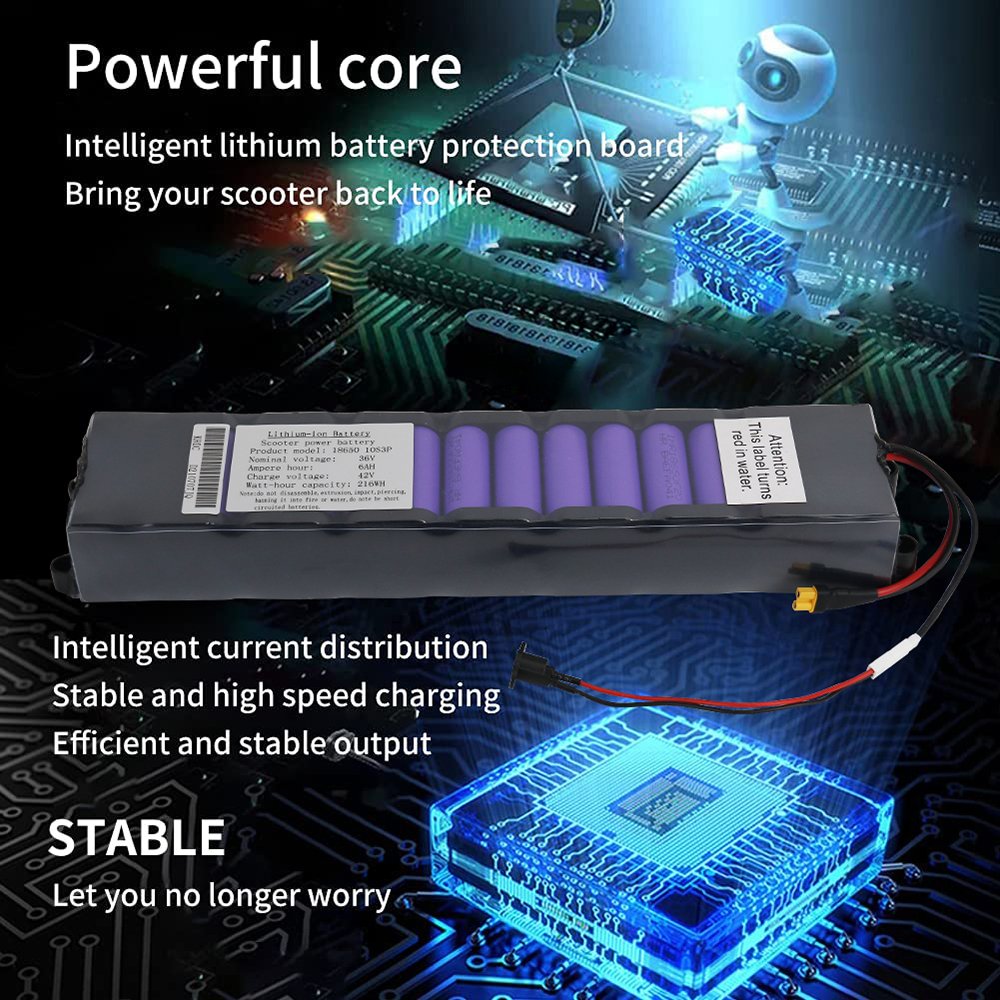 New Deep Circulation Lithium Battery Pack 37V 6Ah 6.6Ah 7.5Ah With 18650 Cells 10S3P Electric Scooter Battery