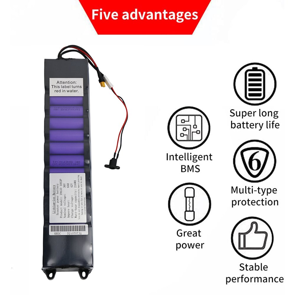 New Deep Circulation Lithium Battery Pack 37V 6Ah 6.6Ah 7.5Ah With 18650 Cells 10S3P Electric Scooter Battery