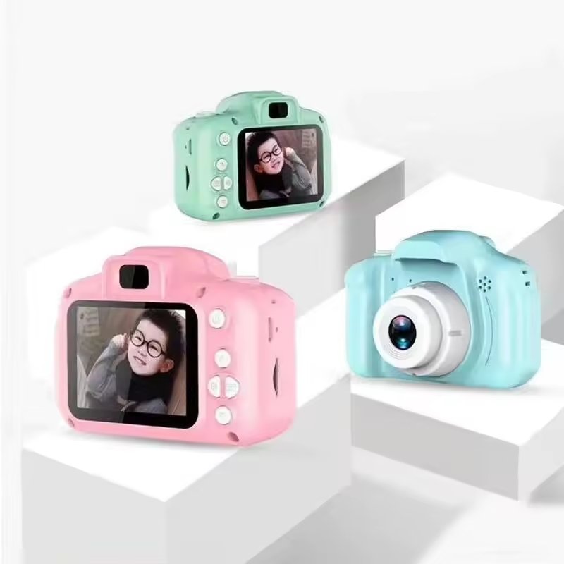 Cute Cartoon Kids Instant Camera Children Fun Christmas Gift Digital Camera Built-in Games 2.0 Inch X2 Kids Photo Camera