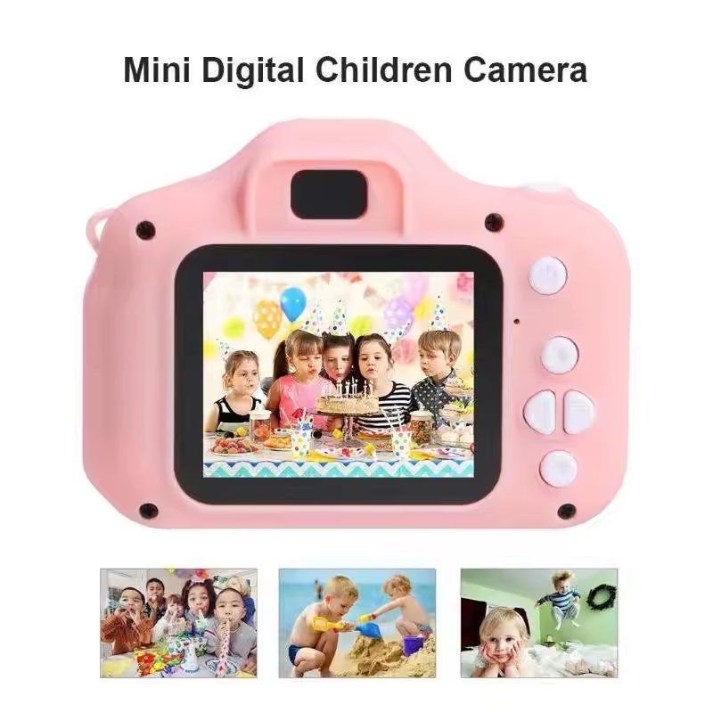 Cute Cartoon Kids Instant Camera Children Fun Christmas Gift Digital Camera Built-in Games 2.0 Inch X2 Kids Photo Camera