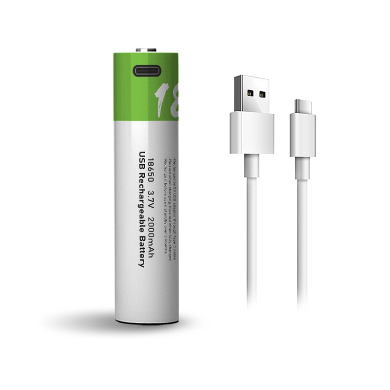 Wholesale High Capacity 2000mAh 3.7v Rechargeable With Type c Charging 18650 Li Ion Rechargeable Battery