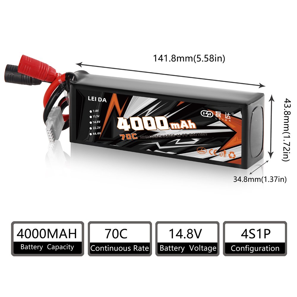 High power 14.8v 4000mah rechargeable lipo batteries deep cycle lithium ion battery g power drone batteries rc airplanes uav
