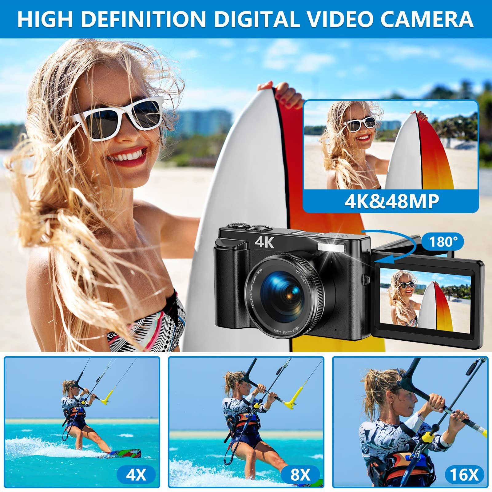 3" rotation Screen youtube photo picture camera video and audio vlog 4k ultra hd professional photography dslr digital camera