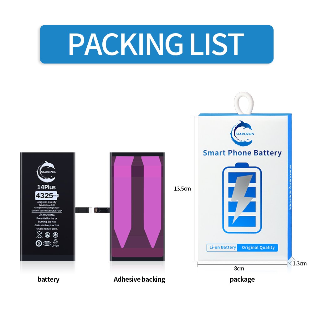 STAROZON 100% Authentic Brand New 0 Cycle High Quality Digital batteries For iphone 15 Replacement Mobile phone Battery