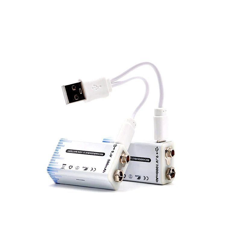 Chinese Factory Wholesale Lithium Battery 9v USB Rechargeable Battery type c Usb Lithium Battery