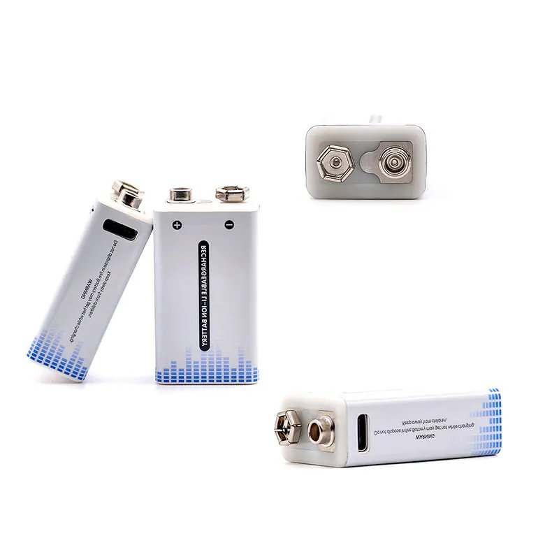 Chinese Factory Wholesale Lithium Battery 9v USB Rechargeable Battery type c Usb Lithium Battery