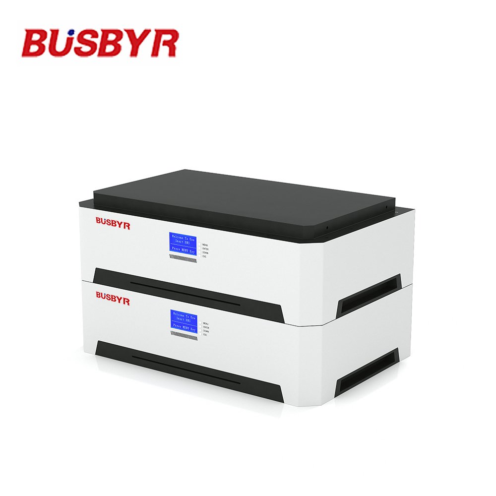 Busbyr offgrid solar energy storage power system home 51.2v 100AH 20KWh Stacked LiFePO4 battery