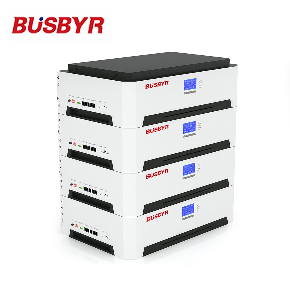 Busbyr offgrid solar energy storage power system home 51.2v 100AH 20KWh Stacked LiFePO4 battery