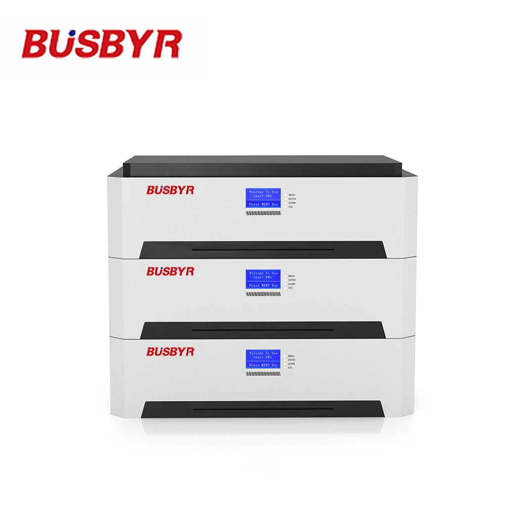 Busbyr offgrid solar energy storage power system home 51.2v 100AH 20KWh Stacked LiFePO4 battery