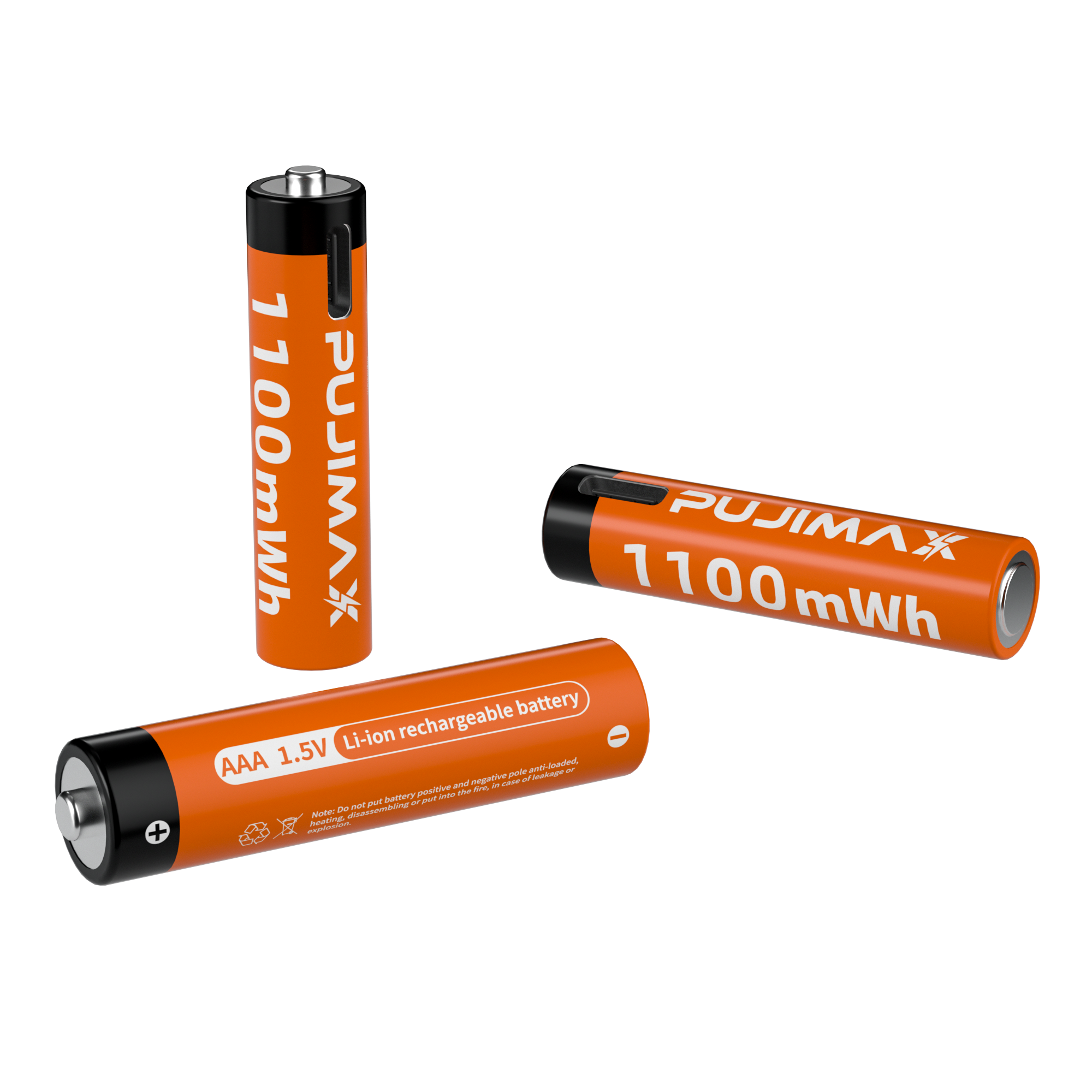 PUJIMAX wholesale aa batteries rechargeable 1.5v usb c lithium ion battery 1pcs type c li ion battery aa charger with usb cable