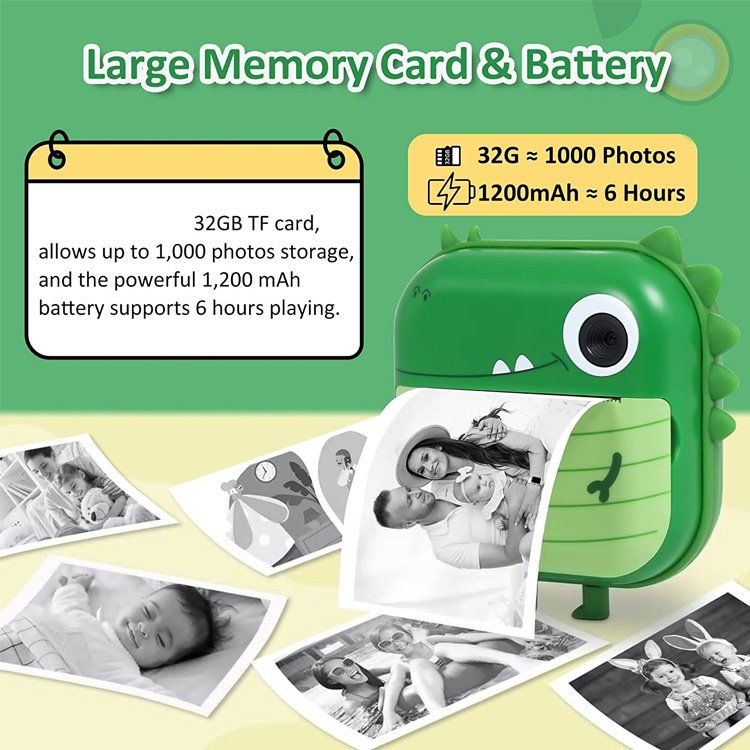 BTJ 2024 toys for kids Children Instant Print Camera For Kids 1080p HD Camera With Thermal Paper Photo Digital Camera L1