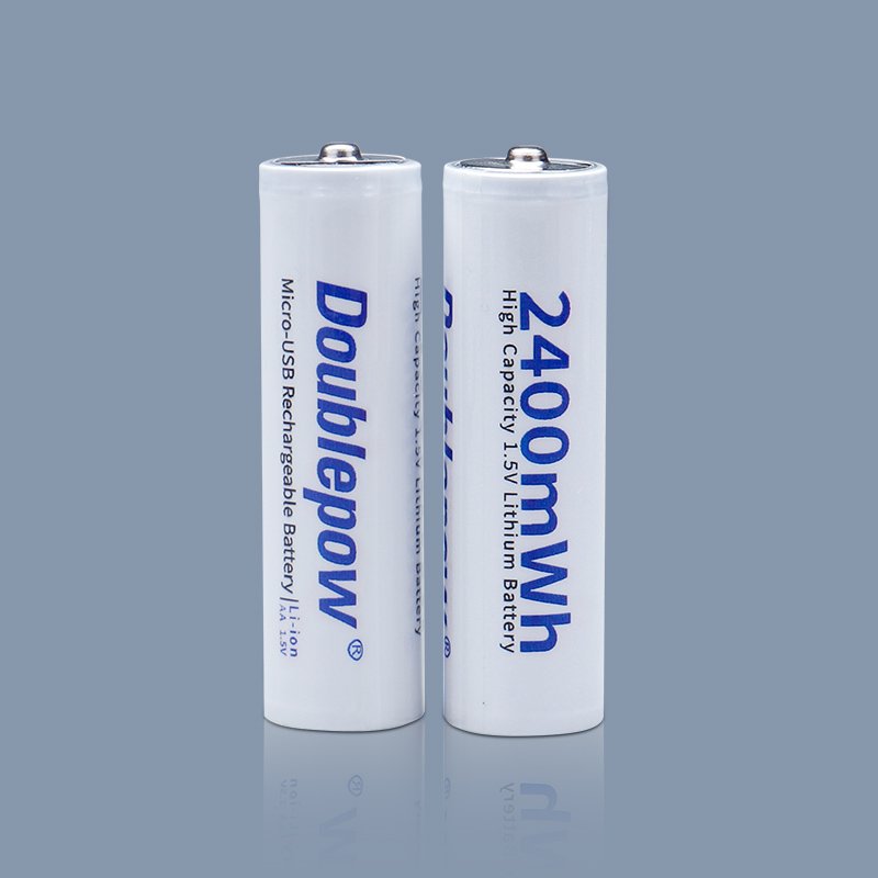 Manufacturer Type C Charging 1.5v AA size USB C AA 2400mWh lithium rechargeable batteries for carbon R6 UM3 alkaline lr6 am3 dry
