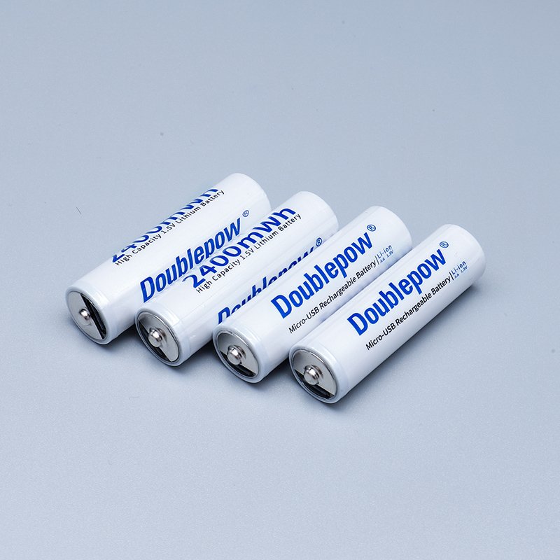 Manufacturer Type C Charging 1.5v AA size USB C AA 2400mWh lithium rechargeable batteries for carbon R6 UM3 alkaline lr6 am3 dry