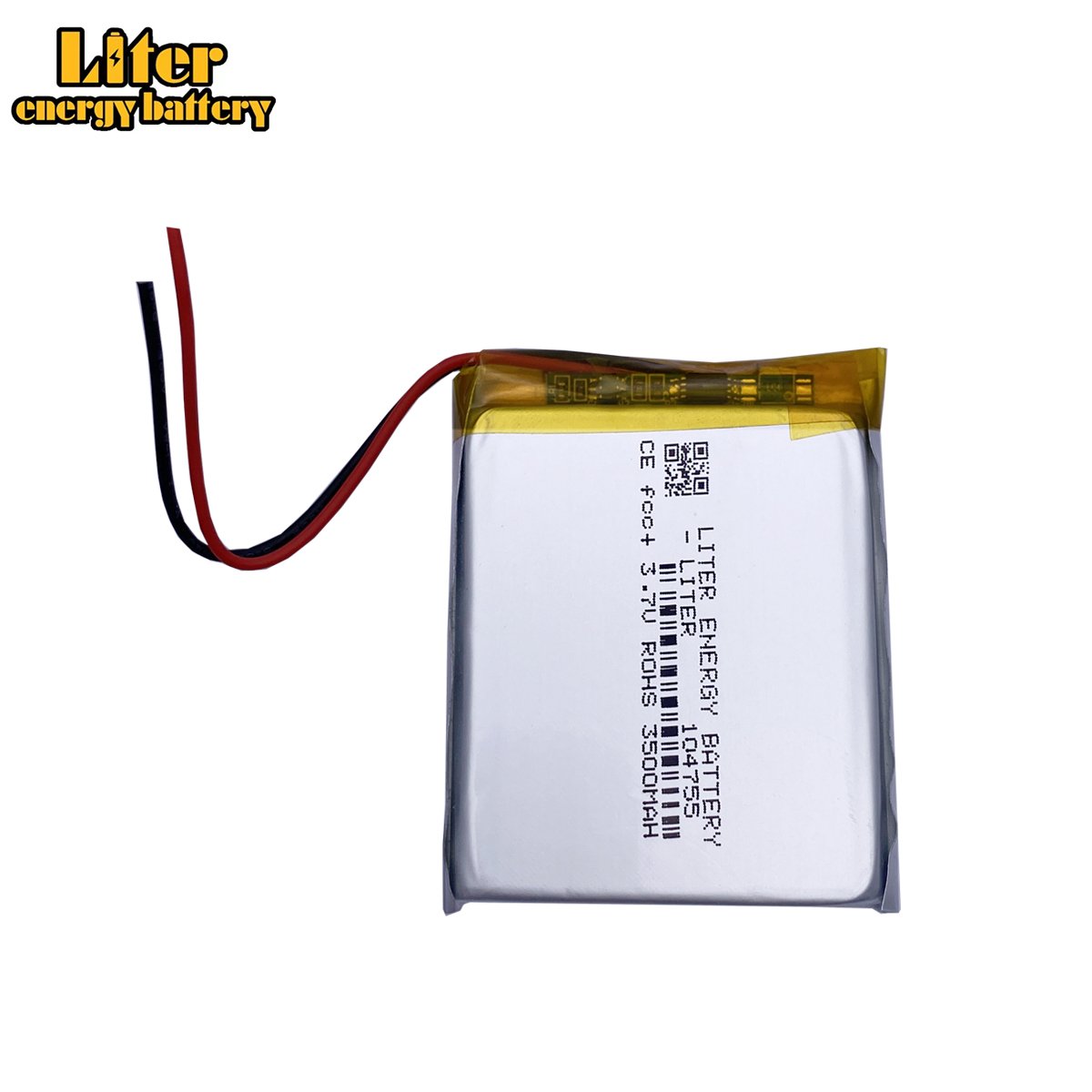 3.7V 3500mAh 104755 Lithium Polymer LiPo Rechargeable battery For GPS Power bank Tablet PC speaker Laptop DVD PAD