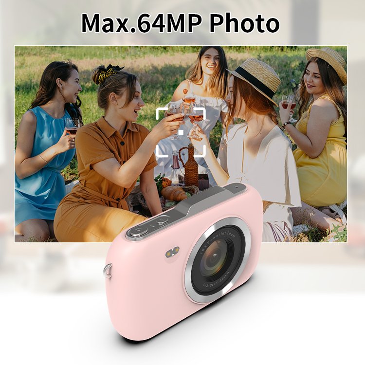 Student digital camera 2.8inch screen 4K video 64MP photo kids camera 18X zoom beauty face recognition digital HD camera