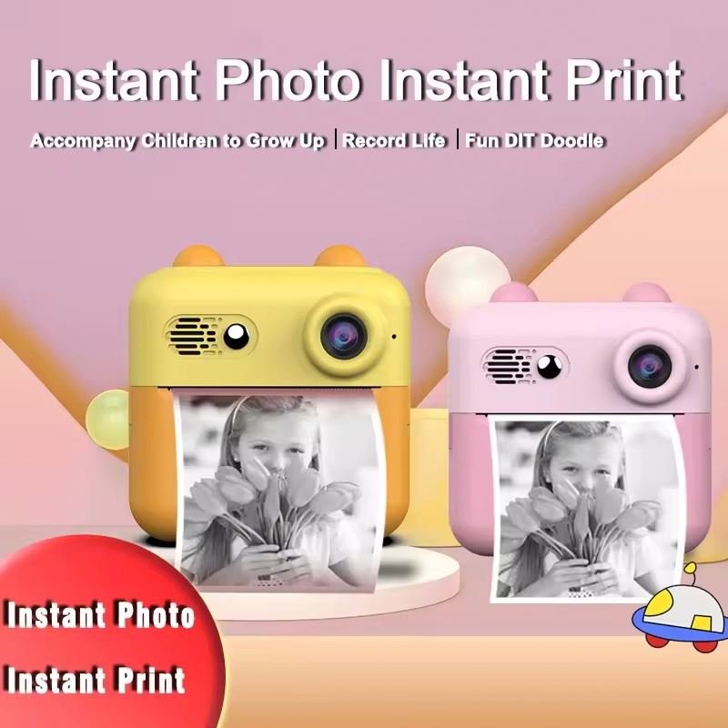 2024 Best Christmas Gift Dual Lens 1080P Hd Video Recorder Selfie Camcorder With Paper children instant print camera for kids