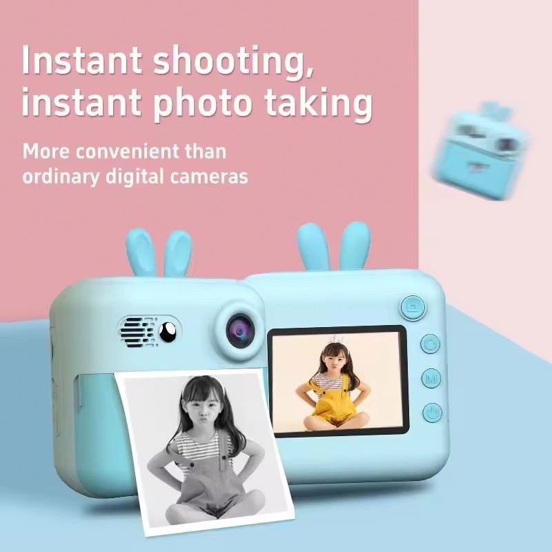 2024 Best Christmas Gift Dual Lens 1080P Hd Video Recorder Selfie Camcorder With Paper children instant print camera for kids