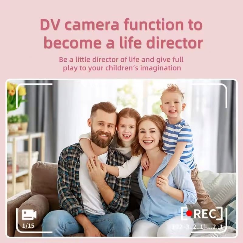2024 Best Christmas Gift Dual Lens 1080P Hd Video Recorder Selfie Camcorder With Paper children instant print camera for kids