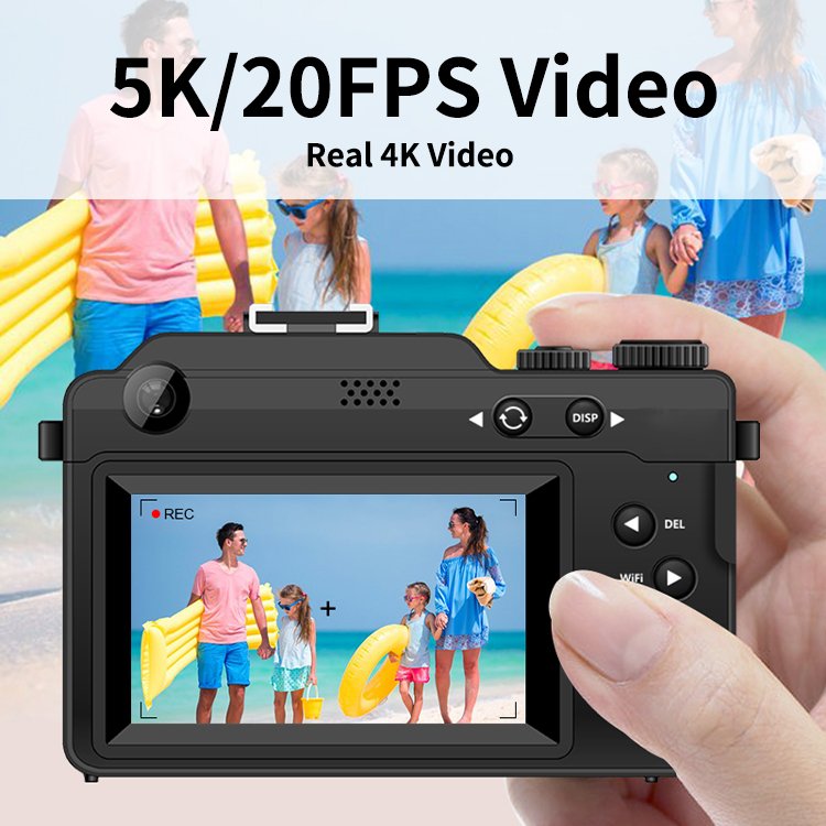 High Definition 13M Auto Focus Lens Wifi 18X 56MP 5K Video Cameras 3 Inch IPS Display Vintage Retro Digital Cameras