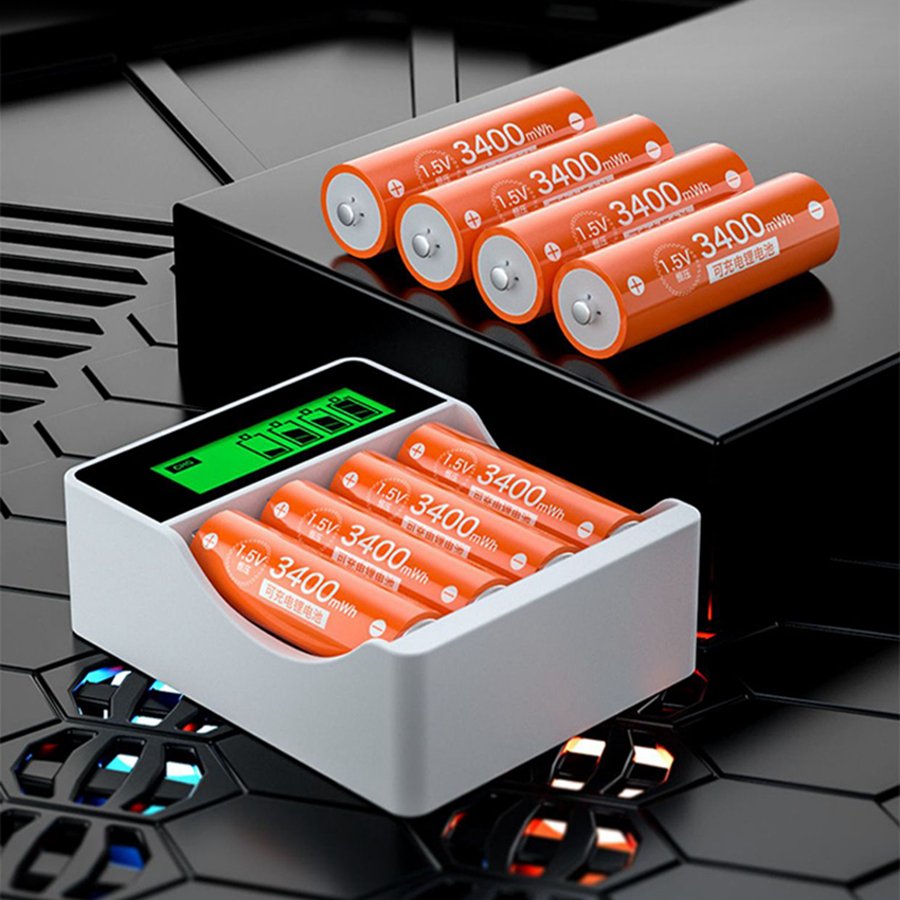Portable Rechargeable Lithium Battery 3400mwh 1.5V Constant Voltage Charging Set Fingerprint Lock Toy Battery