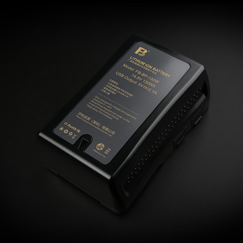FB BP 130W 14.4V 8800mAh Digital Camera Battery V-Mount Li-Ion Rechargeable Mini Plate Broadcast Camcorder V-Lock Battery Plate