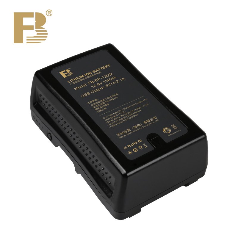 FB BP 130W 14.4V 8800mAh Digital Camera Battery V-Mount Li-Ion Rechargeable Mini Plate Broadcast Camcorder V-Lock Battery Plate