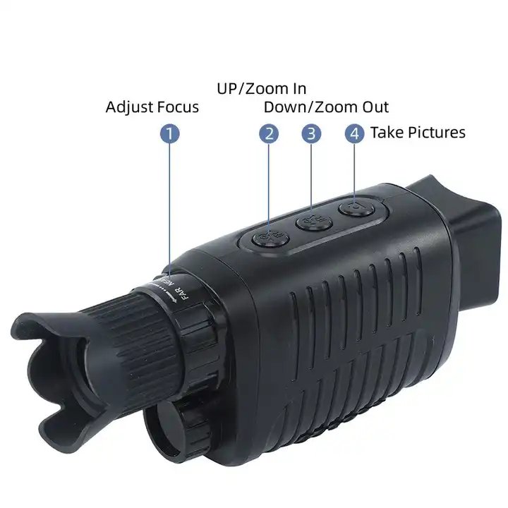 5X Zoom Monocular Telescope Infrared Night Vision OutdoorTelescope with Day Night Dual Use IP54 Waterproof Complete Dark Can See