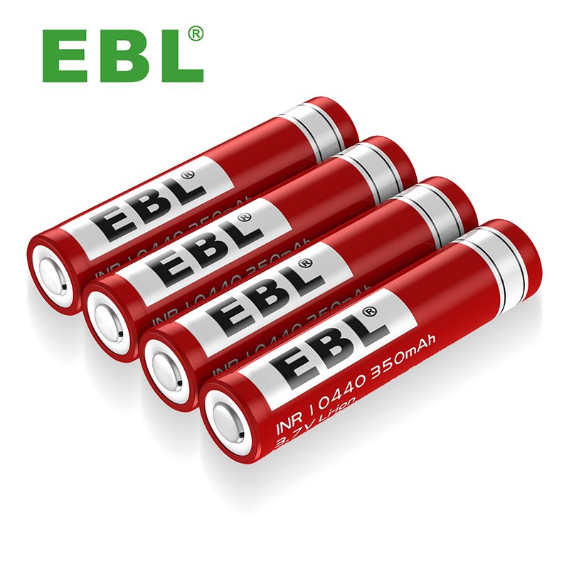 EBL 350mAh Lithium-ion Battery 3.7V 10440 Rechargeable Batteries