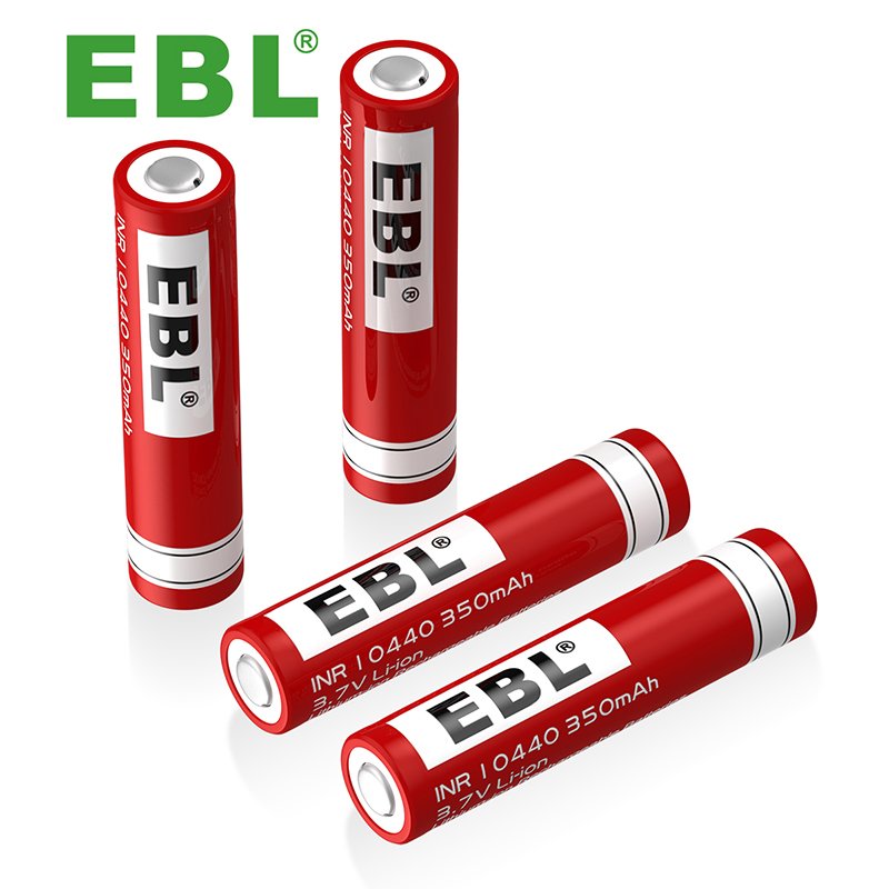 EBL 350mAh Lithium-ion Battery 3.7V 10440 Rechargeable Batteries