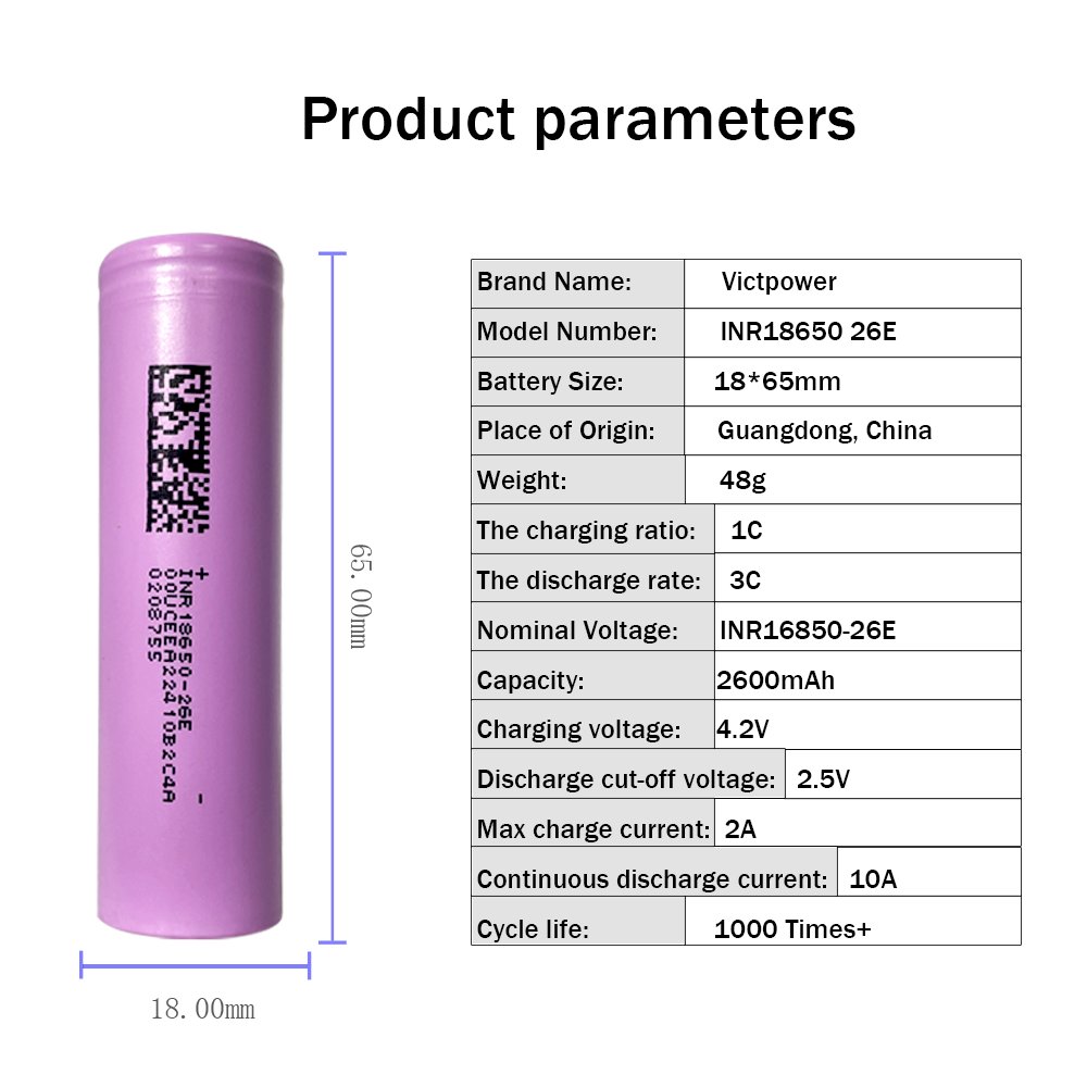 3.7v lithium ion batteries 10.92wh 2600mah 3000mah 3c lithium ion cells power electric car 18650 battery for mobile flashlight