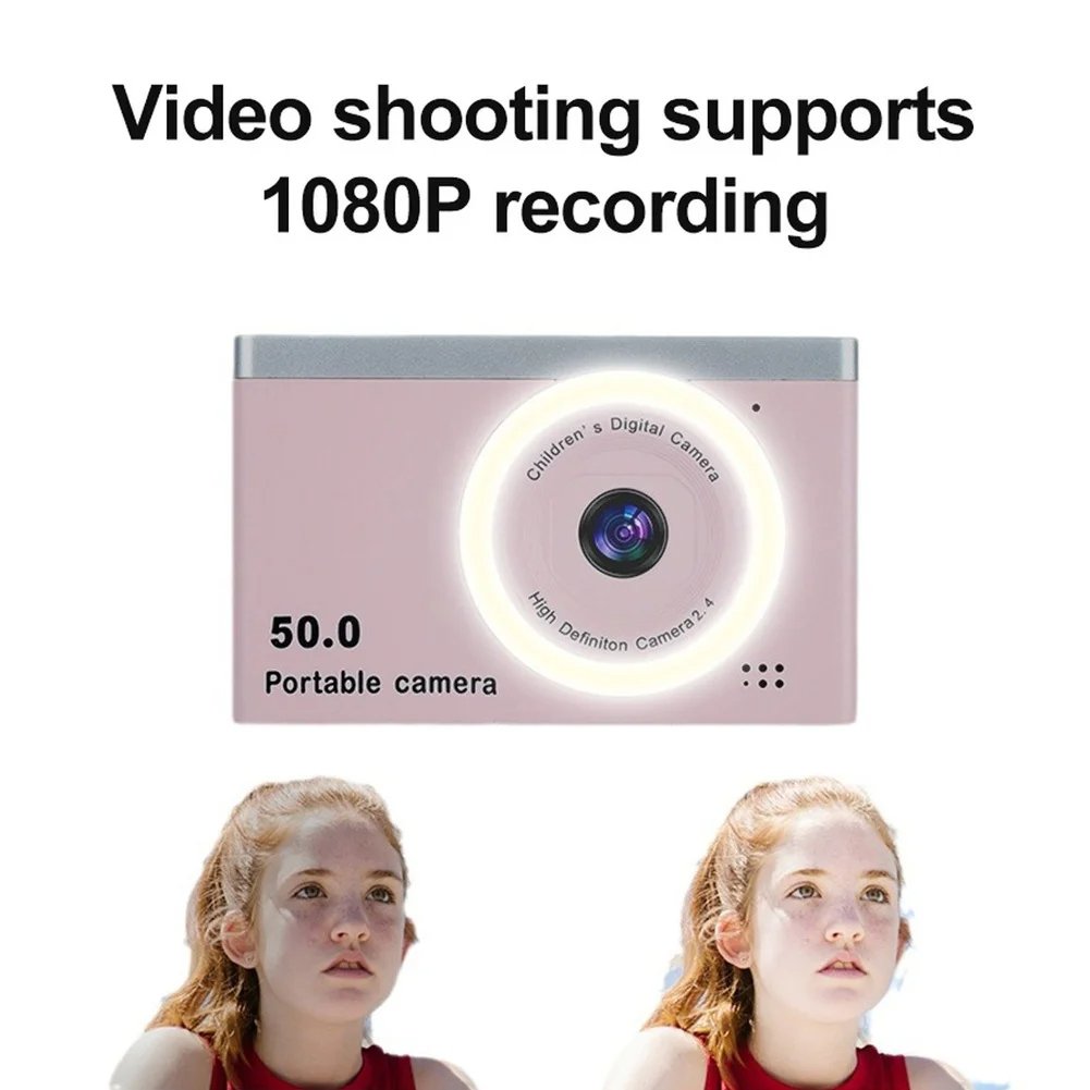 M12 HD 1080P Digital Camera 8X Digital Zoom 50MP Portable Vlogging Camera 2.4 Inch IPS Screen Photography Camera