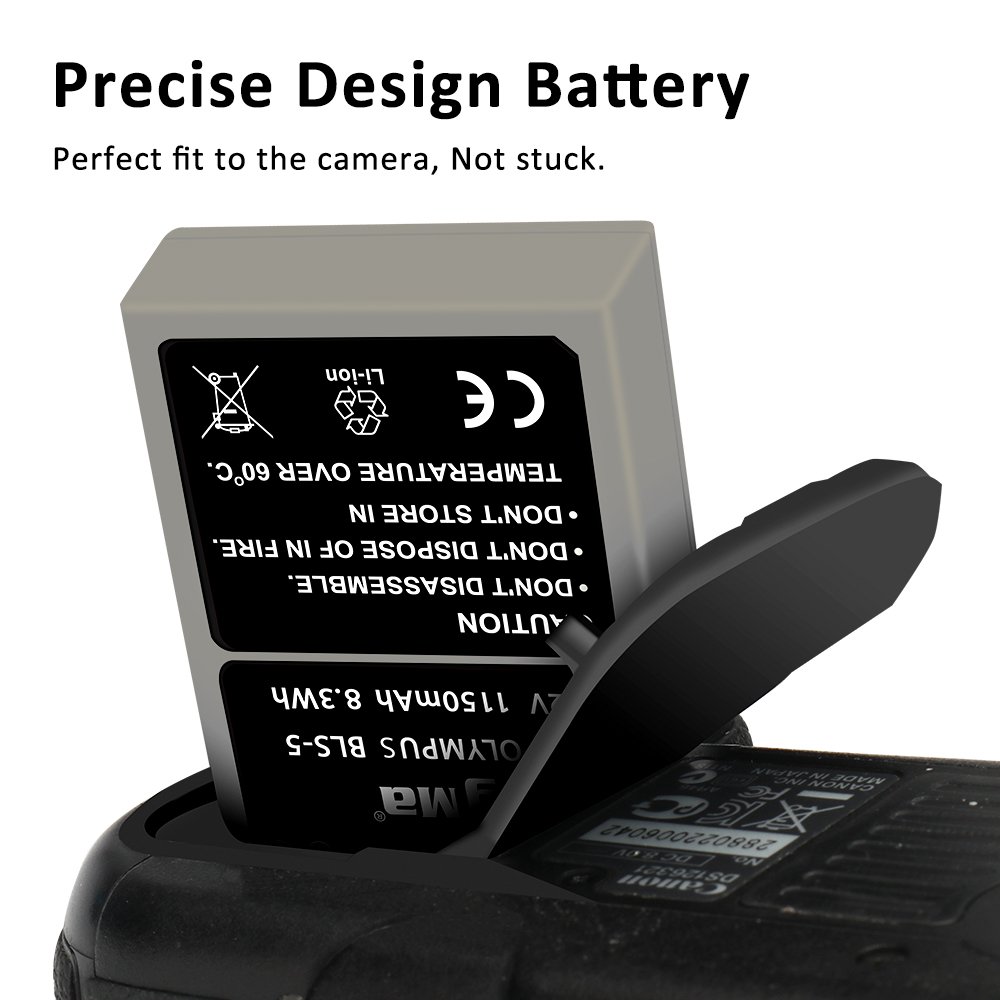 KingMa Rechargeable Li-ion Battery PS-BLS5 Digital Camera Battery for Olympus PS-BLS5