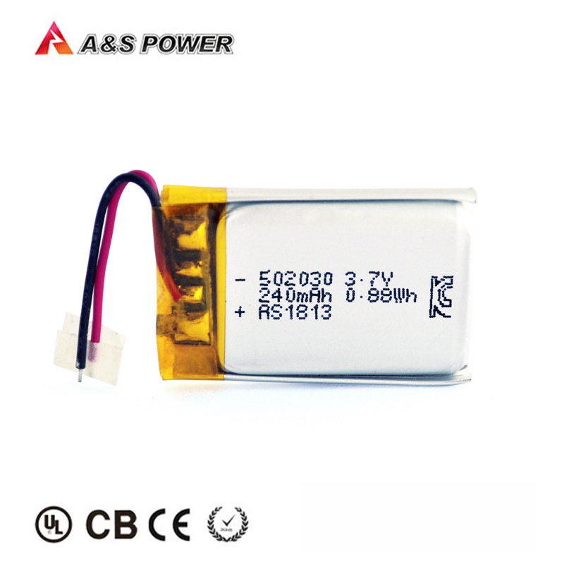 Digital products batteries 502030 3.7v 240mah 0.888Wh lithium polymer battery with KC UL CB