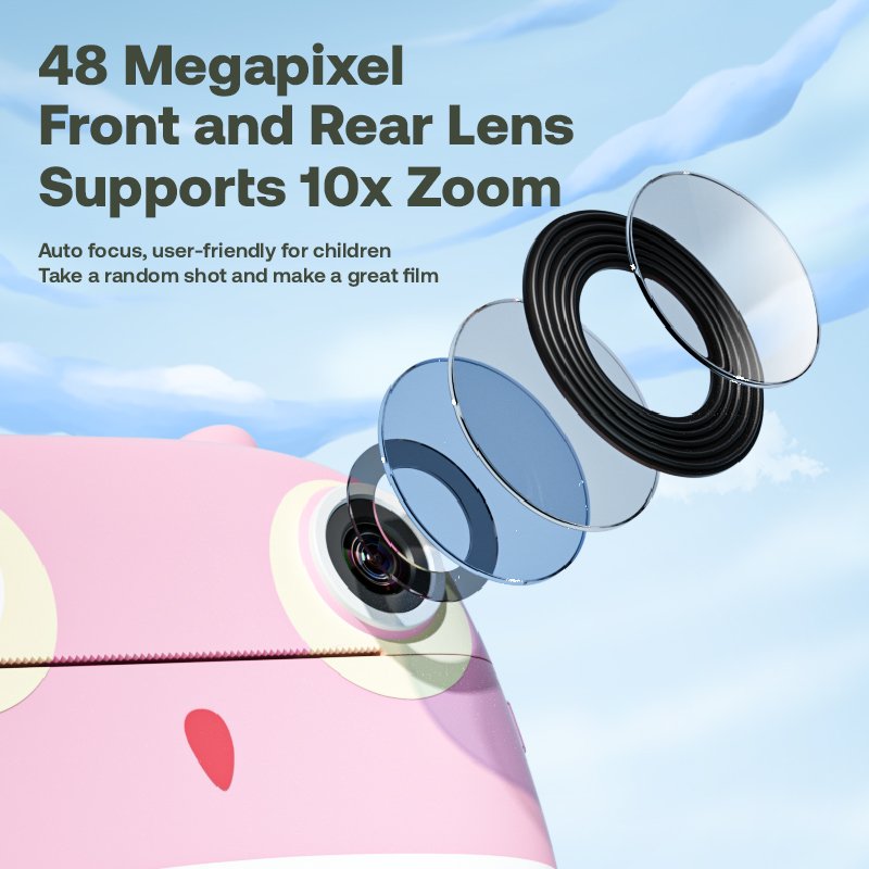 JJRC V17 Kids Camera Print Selfie Digital Camera with Print Paper Christmas Birthday Toys Gifts Video Instant Print Cameras