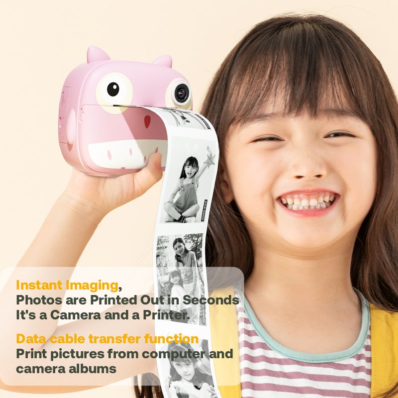 JJRC V17 Kids Camera Print Selfie Digital Camera with Print Paper Christmas Birthday Toys Gifts Video Instant Print Cameras