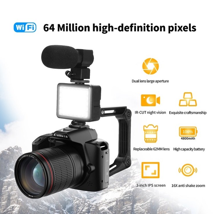 Hot New 4K Dual-Camera Night Vision 64 Million Pixel High-definition WIFI Digital Camera Camera Video