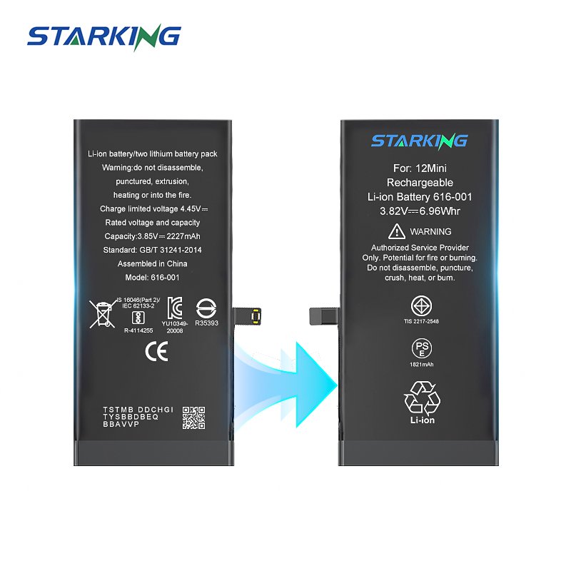 Rechargeable Li-Ion good quality Digital Battery 2227mah battery for iPhone 12 Mini