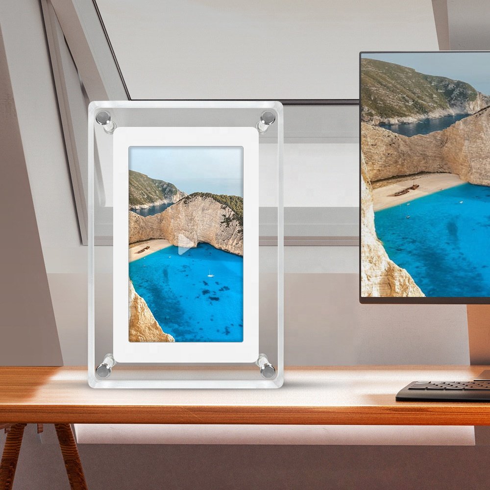 1080P Best Electronic Picture Frame 5 Inch HD Transparent Acrylic Digital Photo Frame Video Frame