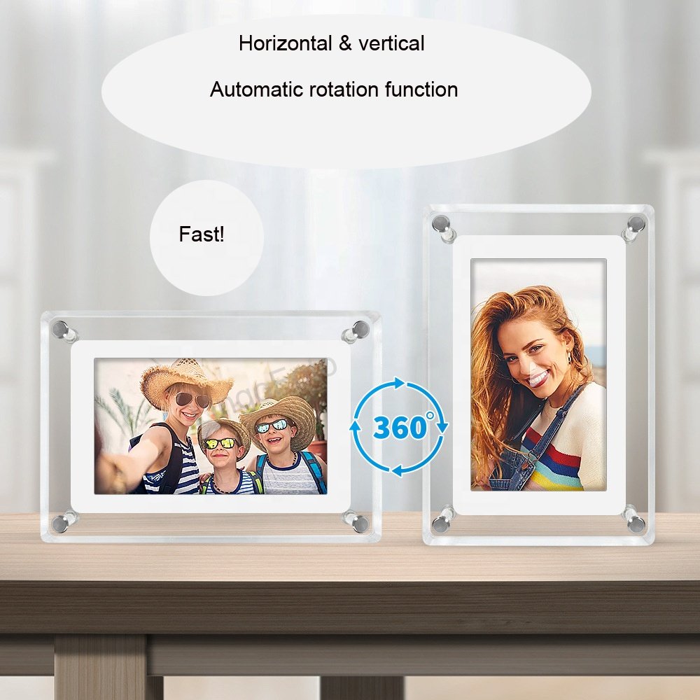 1080P Best Electronic Picture Frame 5 Inch HD Transparent Acrylic Digital Photo Frame Video Frame