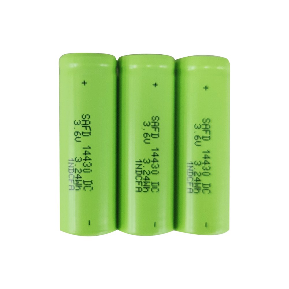 14430 3.6V 900mah Cylindrical Rechargeable Battery
