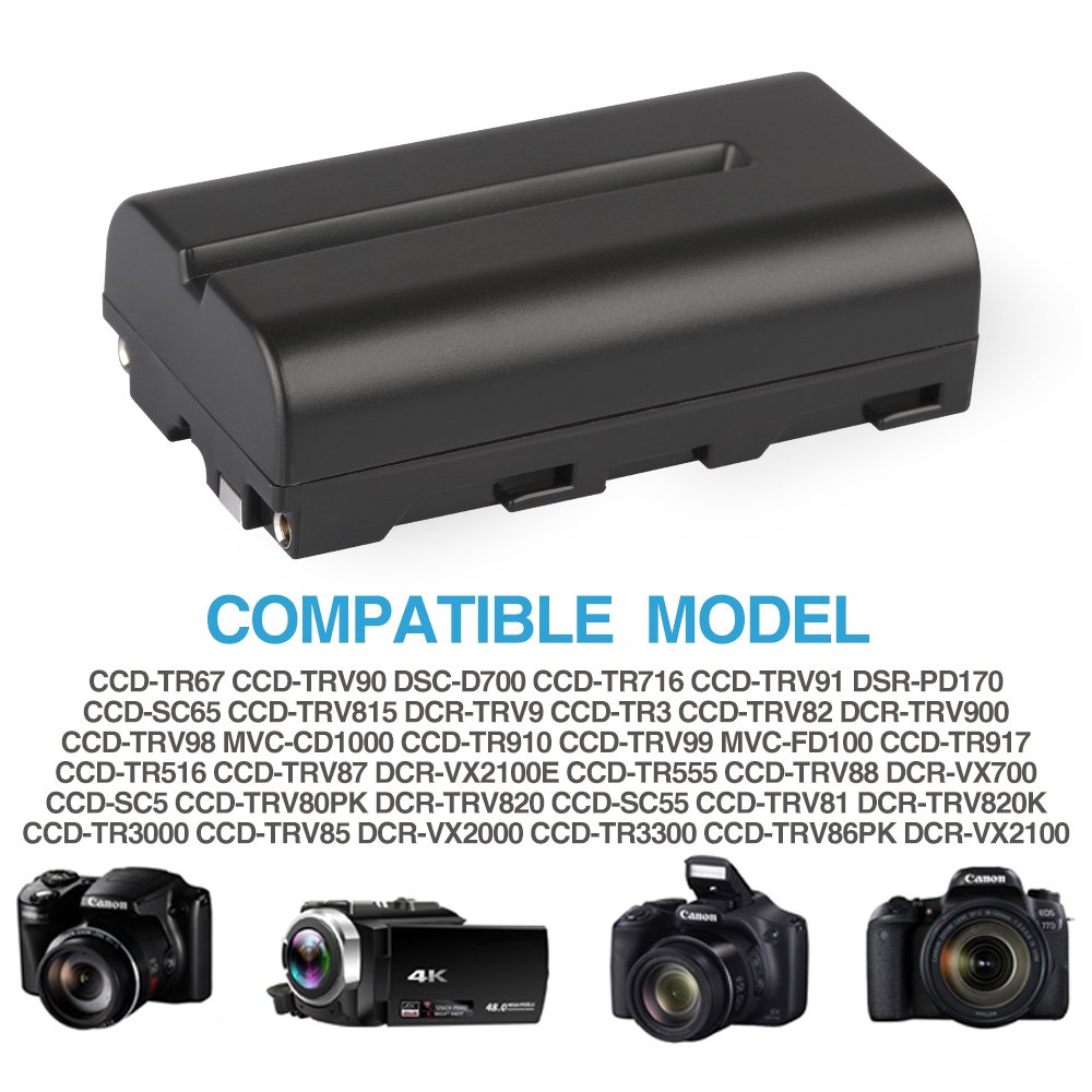2100mah Battery NP-F550 for Sony Yongnuo Viltrox CCD-SC55 TR516 TR716 TR818 TR91 NP F550 F750 F960 F570 F970 Batteries Charger