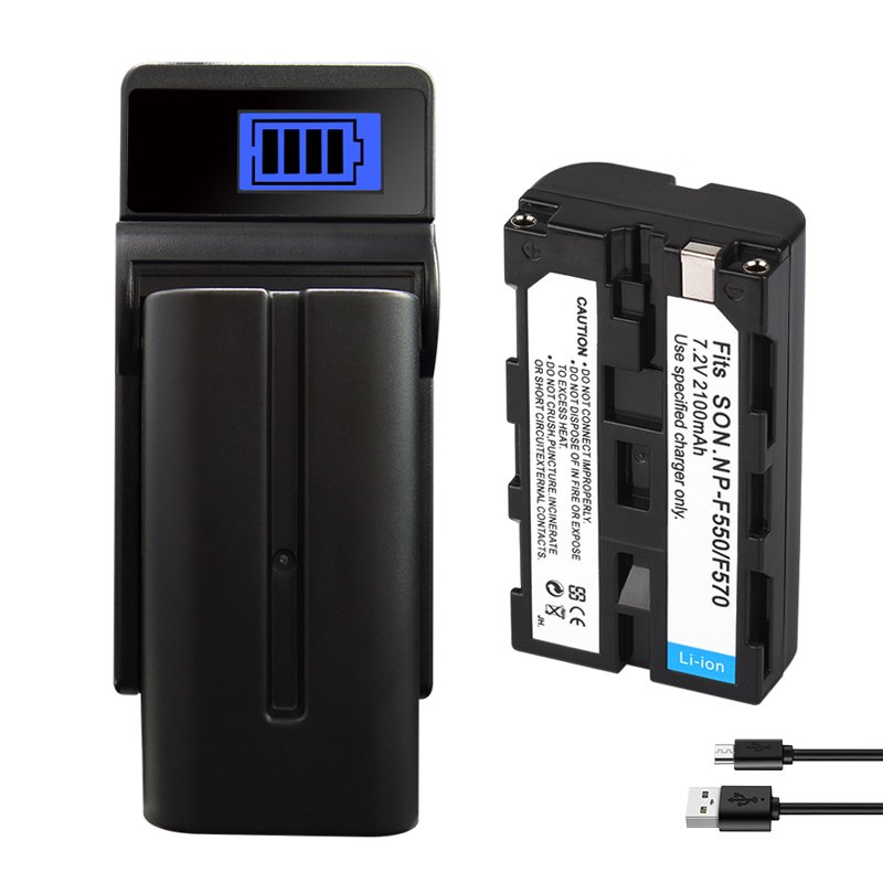 2100mah Battery NP-F550 for Sony Yongnuo Viltrox CCD-SC55 TR516 TR716 TR818 TR91 NP F550 F750 F960 F570 F970 Batteries Charger
