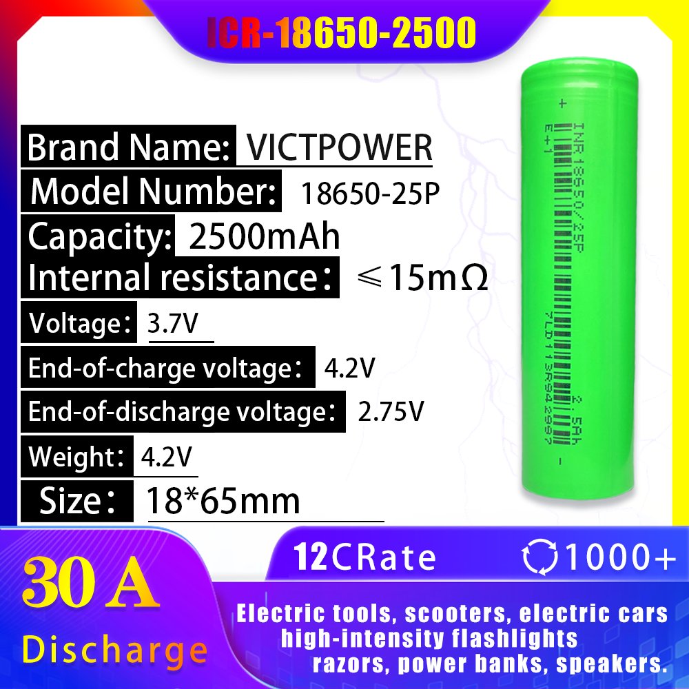 Original Inr 18650 lithium battery pack 3500mah 3.7v 3c akku 3500mah 10A Discharge High Drain Flashlight Battery